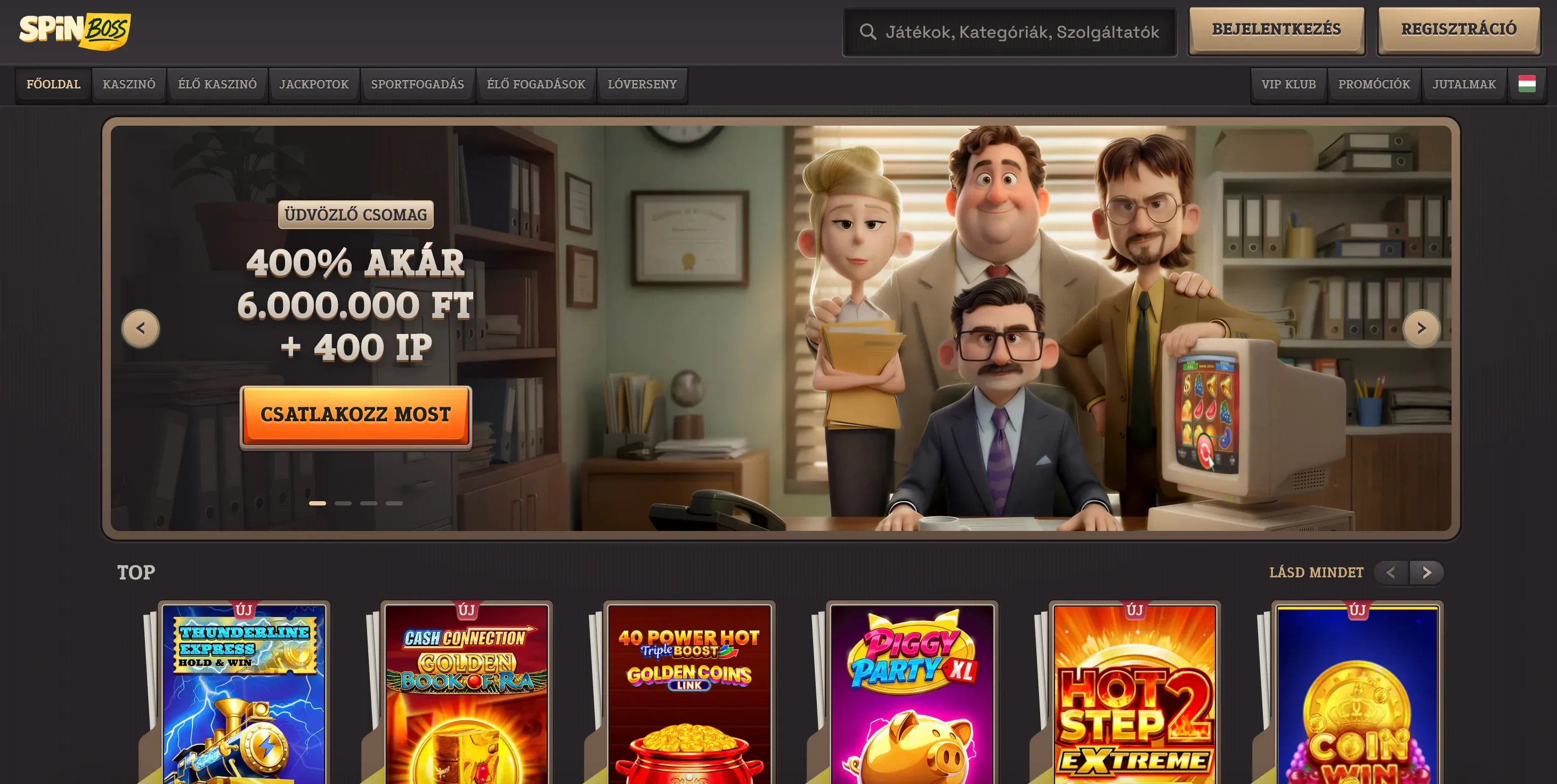 Spinboss casino honlapja