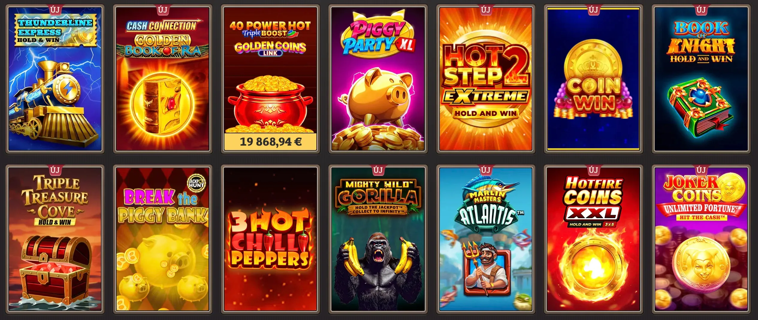 Nyerőgép-gyűjtemény a Spinboss casino